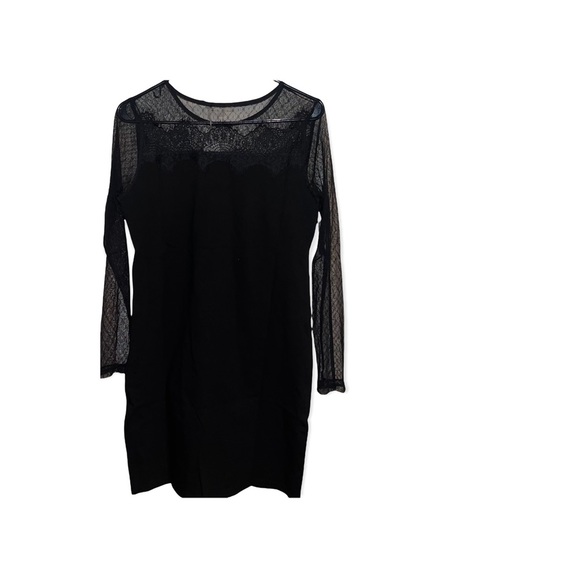 Mystree Black Sheer Lace Dress Women’s Medium Floral . NWT Spring & Summer Dress - Picture 5 of 6